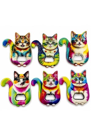 Kedi Tasarımı İstanbul Temalı Buzdolapı Süsü Magnet Alk5407