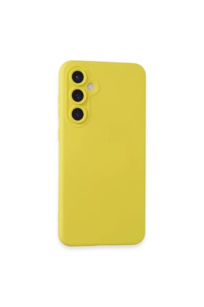 Galaxy S23 Fe Kılıf Nano İçi Kadife Silikon - Sarı