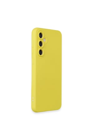 Galaxy S23 Fe Kılıf Nano İçi Kadife Silikon - Sarı