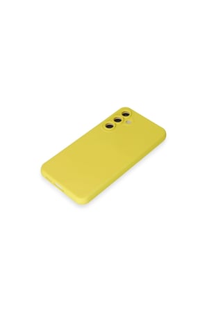 Galaxy S23 Fe Kılıf Nano İçi Kadife Silikon - Sarı