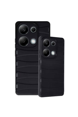 Redmi Note 13 Pro 4G Kılıf Bibercas Silikon Kapak - Siyah