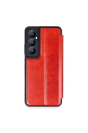 Realme C65 Kılıf Flip Cover - Kırmızı