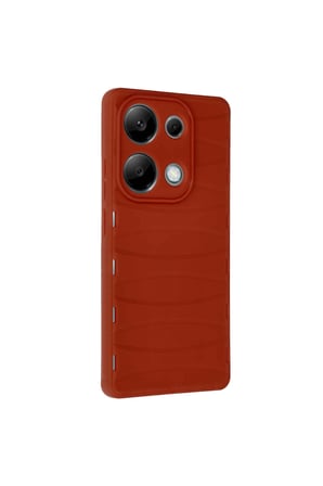 Redmi Note 13 Pro 4G Kılıf Bibercas Silikon Kapak - Kırmızı