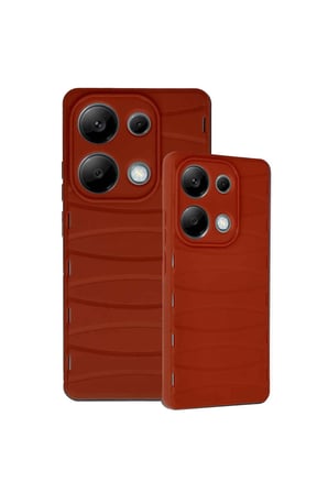 Redmi Note 13 Pro 4G Kılıf Bibercas Silikon Kapak - Kırmızı