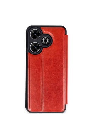 Redmi 13 4G Kılıf Flip Cover - Kırmızı
