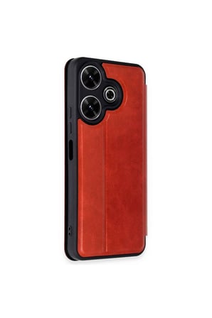 Redmi 13 4G Kılıf Flip Cover - Kırmızı