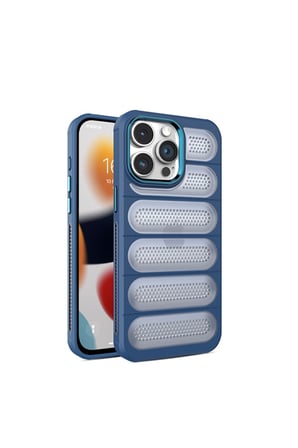 iPhone 15 Pro Max Kılıf Airmax Silikon Kapak - Lacivert