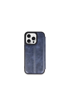 iPhone 15 Pro Max Kılıf Flip Cover - Lacivert