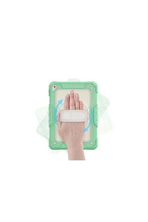 iPad 5 Air 9.7 Kılıf Strap New Tablet Kapak - Yeşil