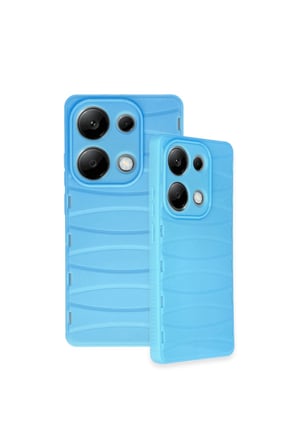 Redmi Note 13 Pro 4G Kılıf Bibercas Silikon Kapak - Mavi