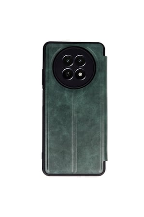Realme 12 5G Kılıf Flip Cover - Koyu Yeşil