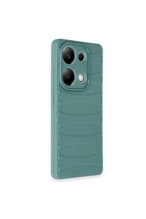 Redmi Note 13 Pro 4G Kılıf Bibercas Silikon Kapak - Koyu Yeşil