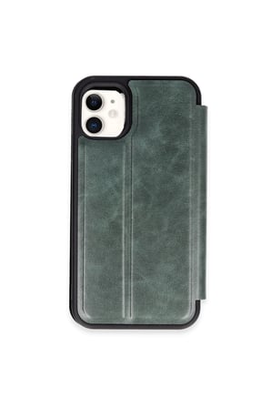 iPhone 11 Kılıf Flip Cover - Koyu Yeşil