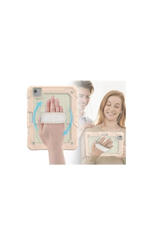 iPad Pro 11 (2020) Kılıf Strap New Tablet Kapak - Pembe
