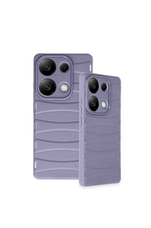 Redmi Note 13 Pro 4G Kılıf Bibercas Silikon Kapak - Lila