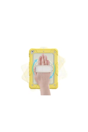 iPad 5 Air 9.7 Kılıf Strap New Tablet Kapak - Sarı
