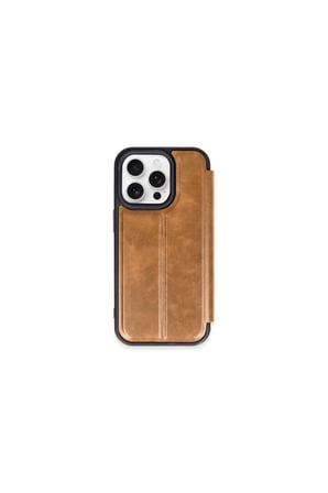 iPhone 15 Pro Max Kılıf Flip Cover - Taba