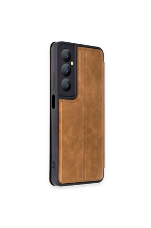 Realme C65 Kılıf Flip Cover - Taba