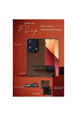 Galaxy A06 Kılıf Flip Cover - Taba