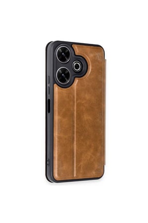 Redmi 13 4G Kılıf Flip Cover - Taba