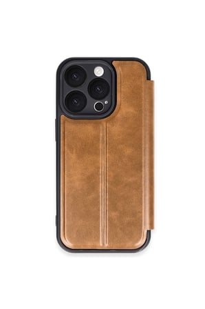 iPhone 16 Pro Max Kılıf Flip Cover - Taba