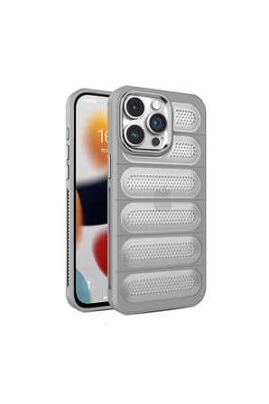 iPhone 15 Pro Max Kılıf Airmax Silikon Kapak - Titan Gri