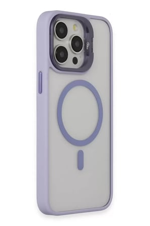 iPhone 15 Pro Kılıf Roblox Lens Magsafe Standlı Kapak - Lila