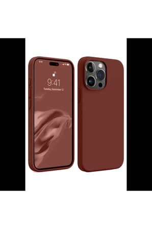 iPhone 15 Pro Max Kılıf First Silikon - Bordo