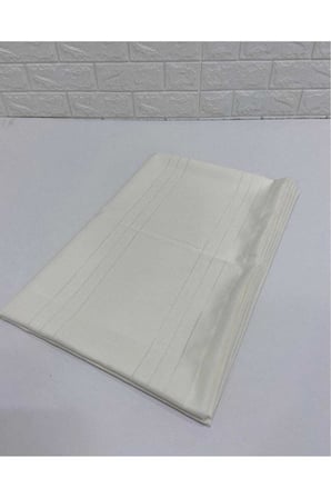 Çizgili Tek Masa Örtüsü Colber 160x220cm - Ekru