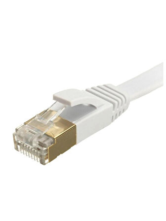 Cat6 Ethernet RJ45 Modem İnternet Kablosu Slim Flat Kırılmaz Kablo 10 Metre