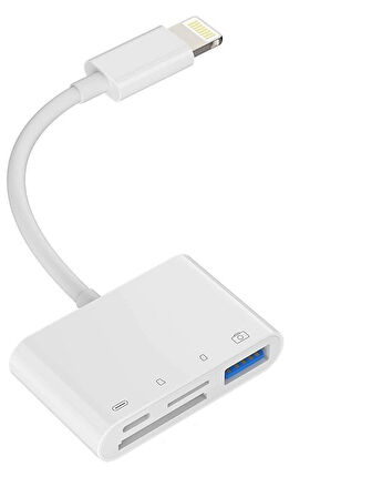 Lightning To USB 3.0 Micro Sd Tf Kart Okuyucu Çevirici Dönüştürücü Adaptör 3 in 1