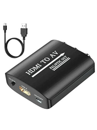 Hdmi To Av Rca Tos Çevirici Dönüştürücü Adaptör HDMI To AV RCA