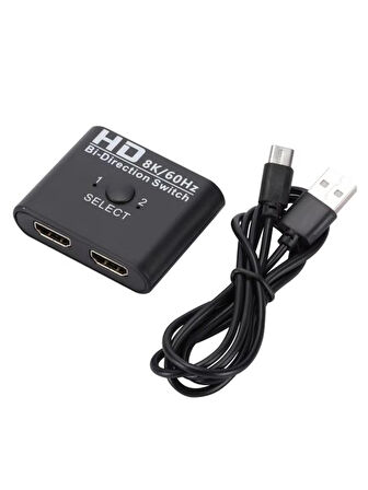 Zilevo Hdmi Splitter 8K 60Hz Switch Bi-Directional Çift Yönlü Çevirici Çoklayıcı