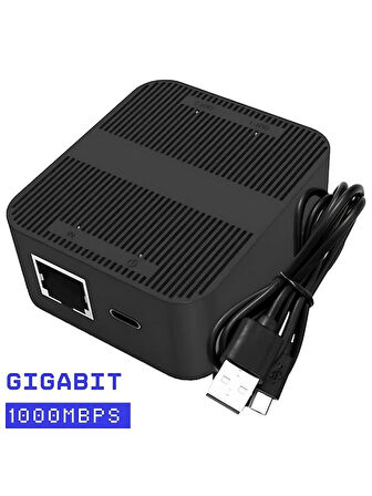 RJ45 Ethernet Splitter 1 Giriş 2 Çıkış Gigabit 1000Mbps Çevirici Çoklayıcı