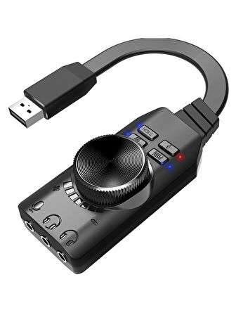 Usb Harici Ses Kartı 7.1 Dönüştürücü Plextone Gs3 Pubg Lol Mikrofon Destekli