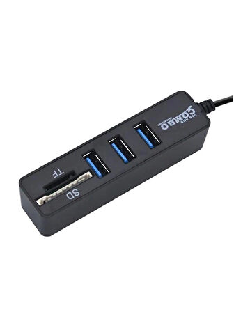 Usb Hub 3 Port MicroSD Tf Sd Kart Okuyucu Çoklayıcı Combo