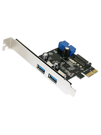 Pci Express Usb 3.0 2 Port Sata Güç 19 Pin Çoklayıcı Kart