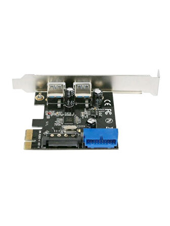 Pci Express Usb 3.0 2 Port Sata Güç 19 Pin Çoklayıcı Kart