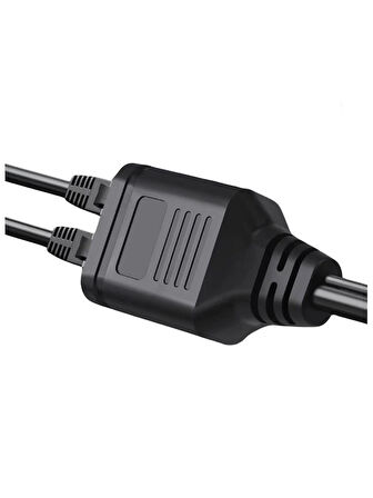 1x2 Port RJ45 USB Güç Destekli Ethernet Switch Splitter Çevirici Çoklayıcı