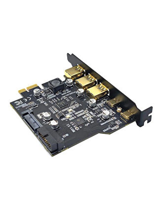 5 Port Pci-e Express Usb 3.0 Type C 3.2 Çoklayıcı Riser Kart