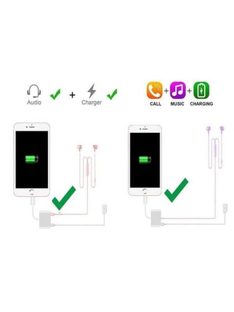 Zilevo Lightning Kulaklık Şarj Çoklayıcı Çevirici Dönüştürücü Adaptör