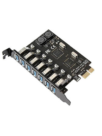 Pci-e Express 7 Port Usb 3.0 Kart Hub Çoklayıcı Çoğaltıcı