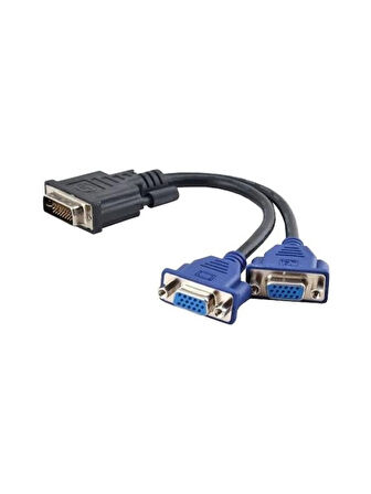 Dvi To Vga Y Çoğaltıcı Çoklayıcı Switch Splitter Kablosu