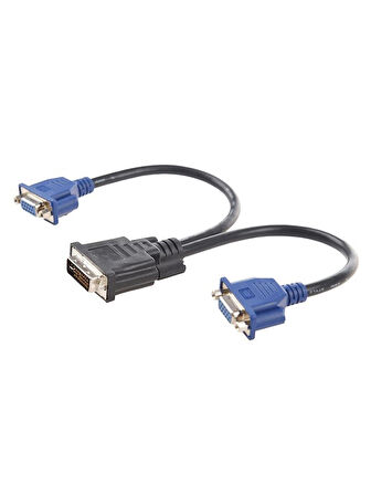 Dvi To Vga Y Çoğaltıcı Çoklayıcı Switch Splitter Kablosu