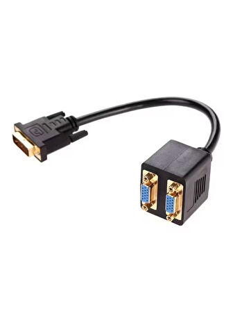 Dvi To 2X Vga Çevirici Çoklayıcı Splitter Kablosu
