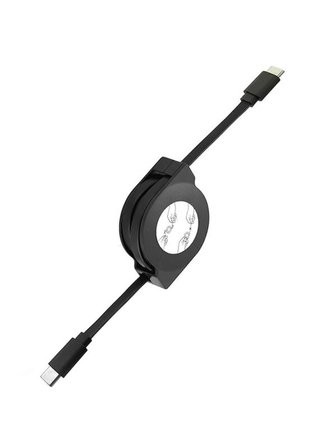 Type C To Type C Erkek Hızlı Şarj Ve Veri Aktarım Kablosu Makaralı 1 Metre PD 60W