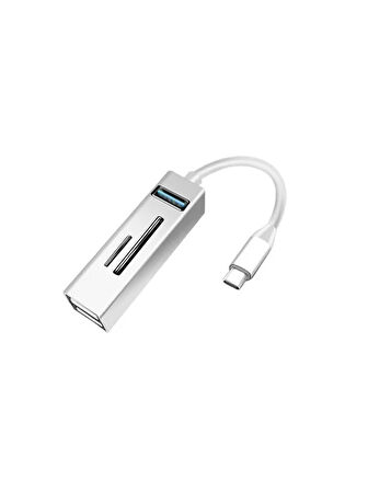 USB To 3XUSB + SD + MicroSD Kart Okuyucu Çevirici Adaptör