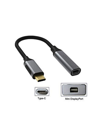 TypeC To Mini DisplayPort Çevirici Dönüştürücü Kablo