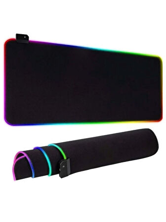 Siyah RGB Aydınlatmalı 80X30 Mouse Pad