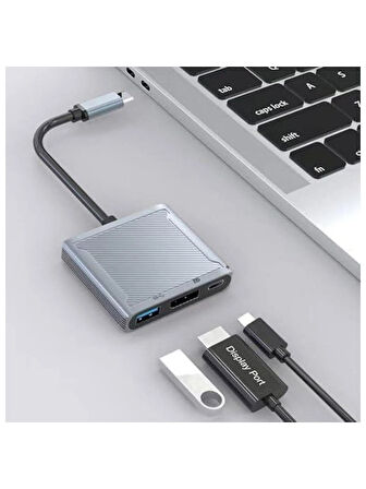 TypeC To USB DisplayPort TypeC Çevirici Dönüştürücü
